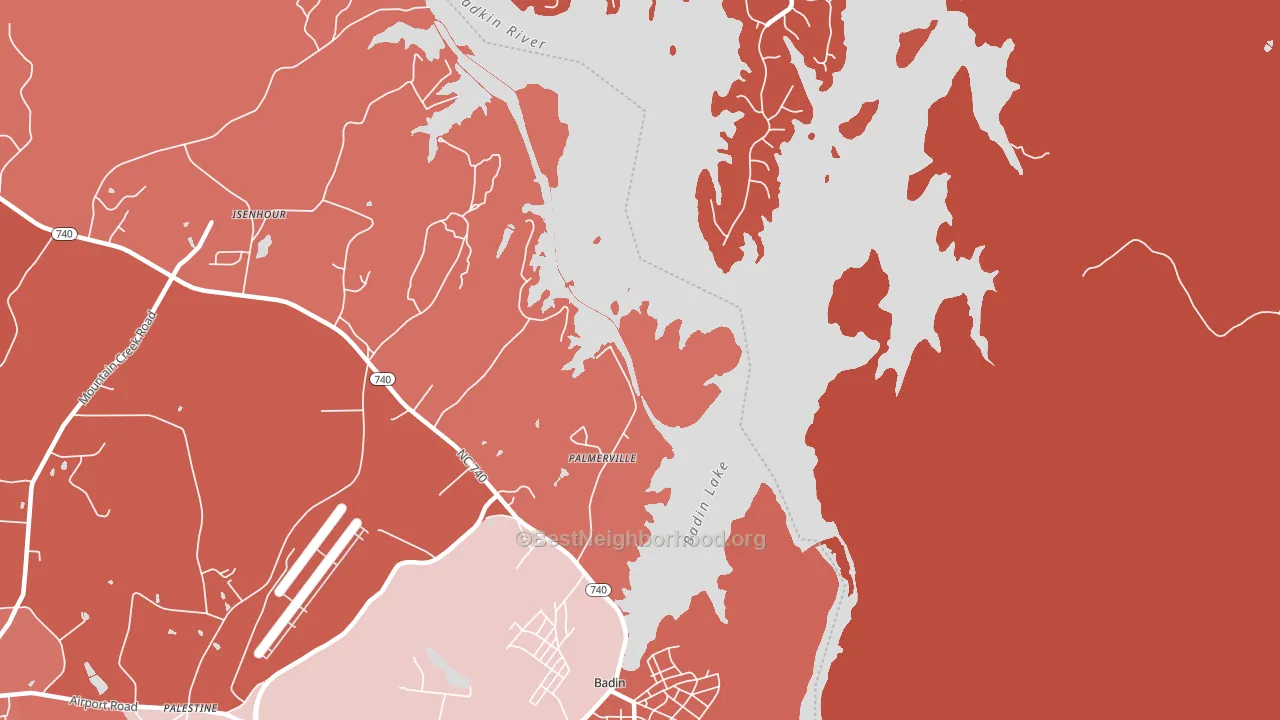 Palmerville, NC block-group political-lean map
