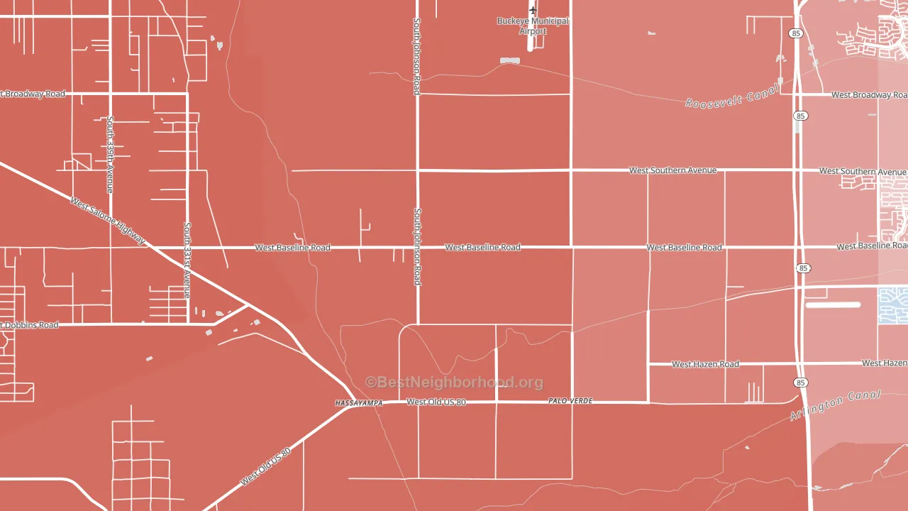 Palo Verde, AZ block-group political-lean map