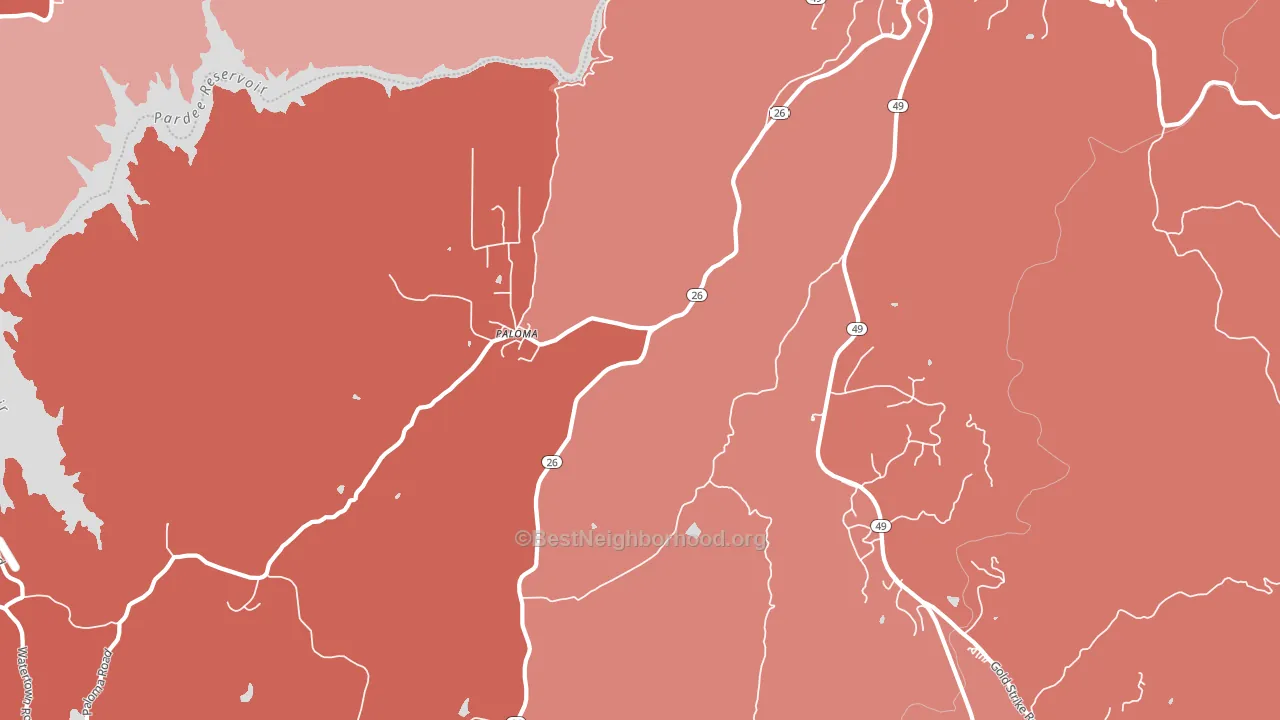 Paloma, CA block-group political-lean map
