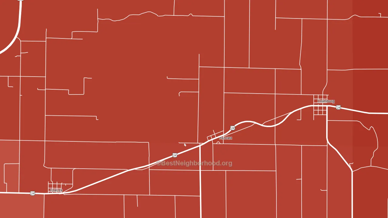 Paloma, IL block-group political-lean map