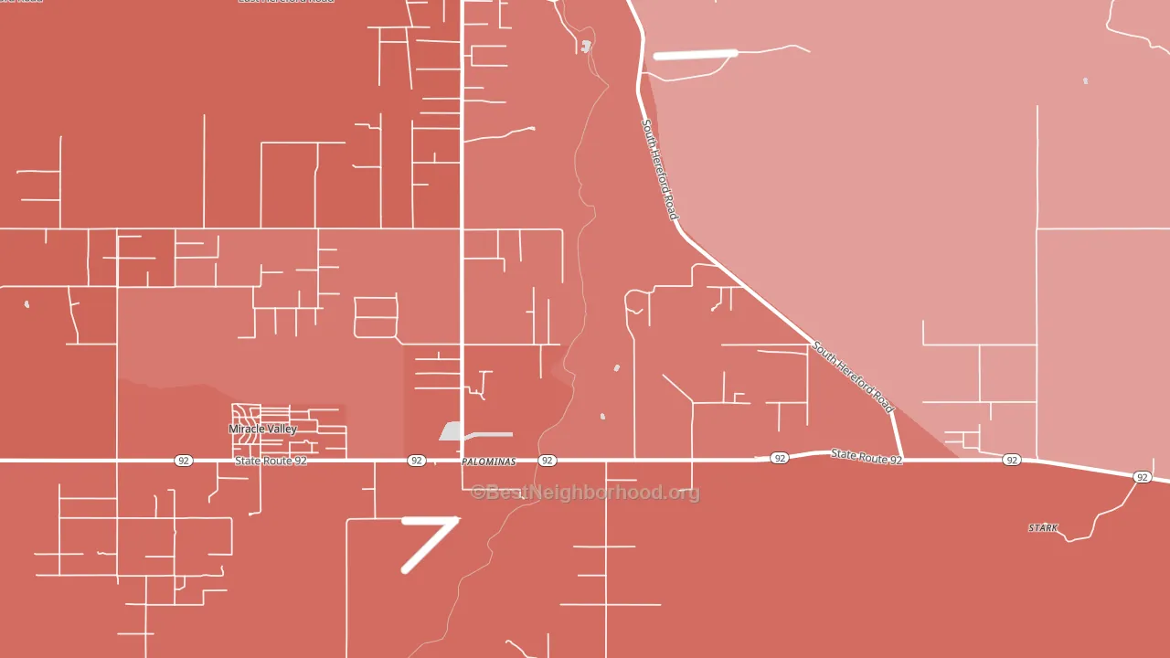 Palominas, AZ block-group political-lean map