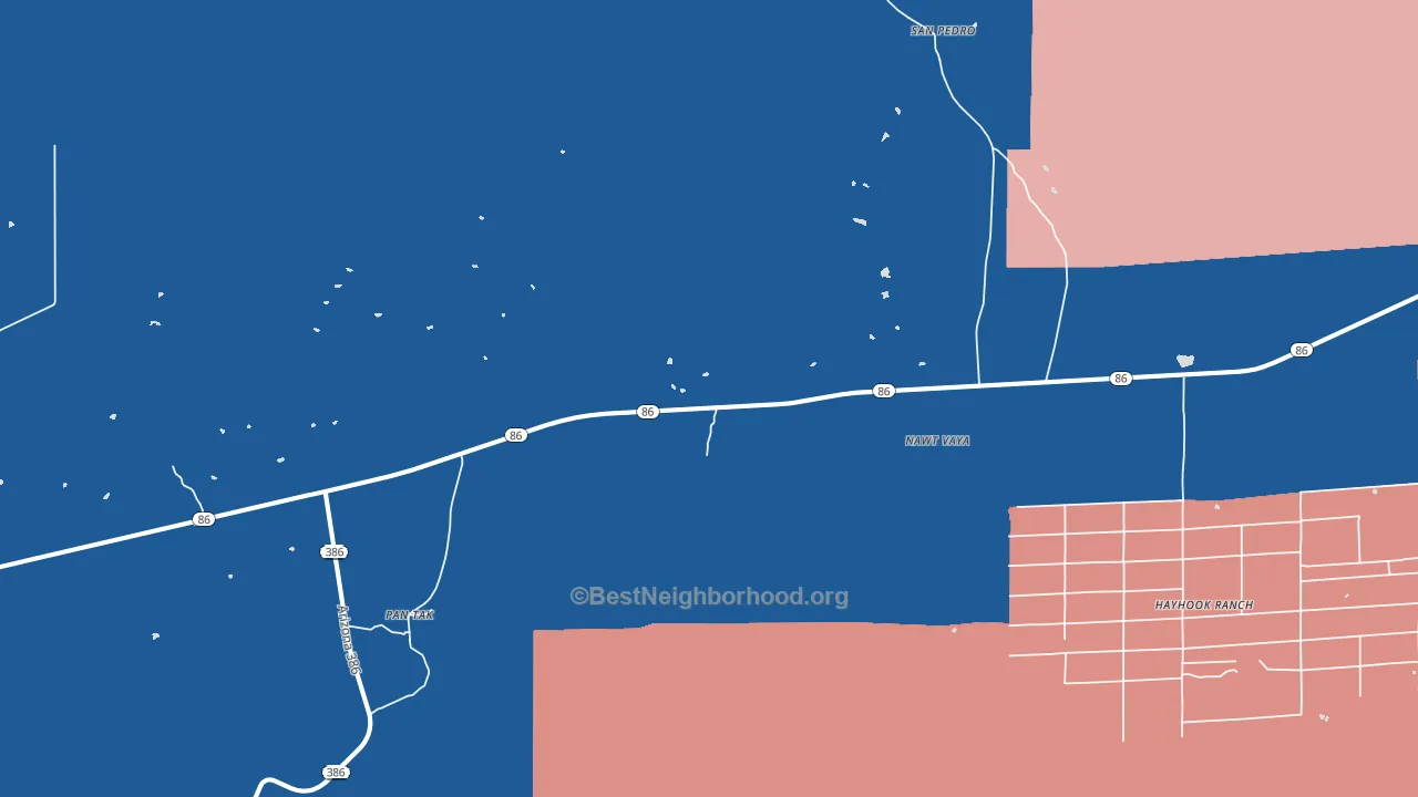 Pan Tak, AZ block-group political-lean map