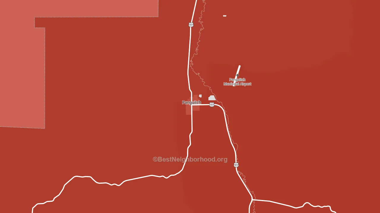Panguitch, UT block-group political-lean map