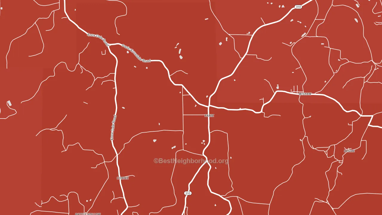 Panic, PA block-group political-lean map