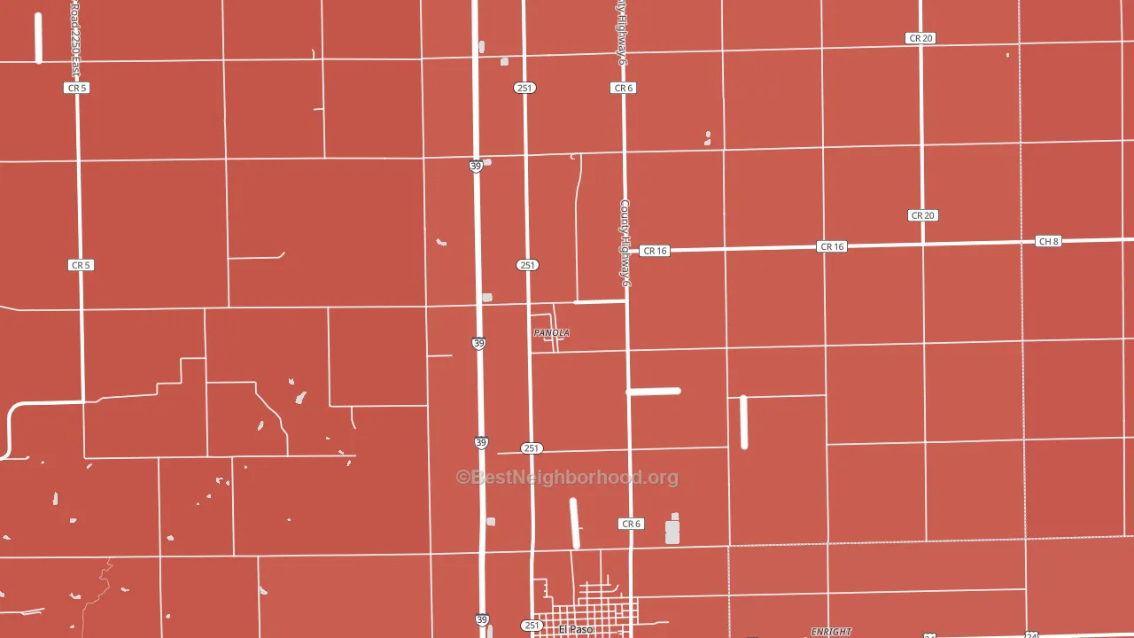 Panola, IL block-group political-lean map
