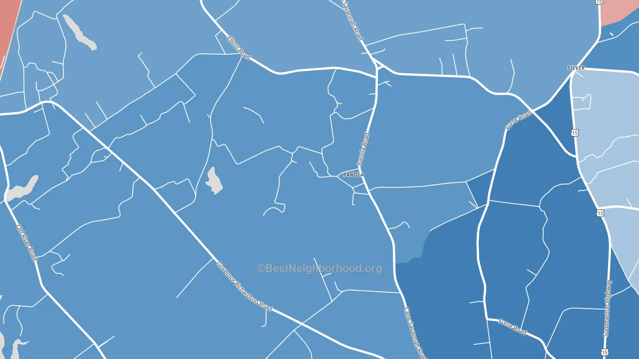 Panola, SC block-group political-lean map