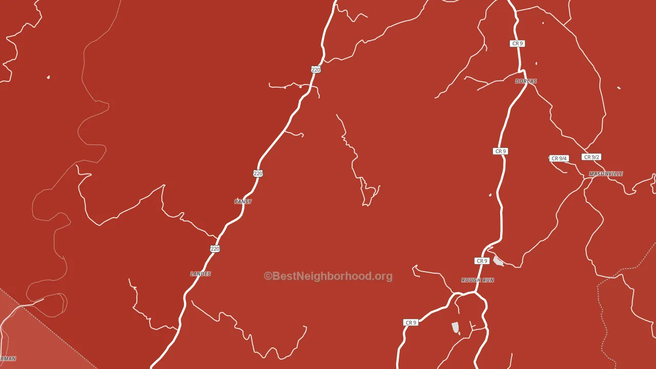 Pansy, WV block-group political-lean map