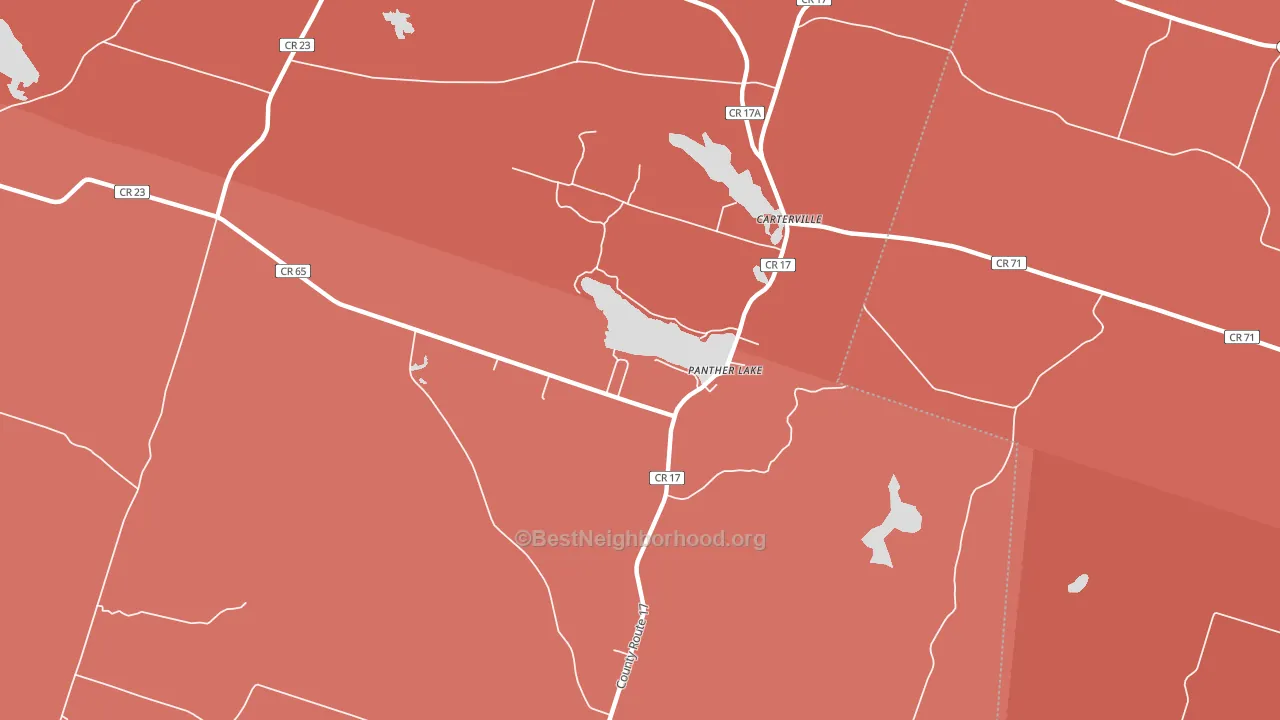 Panther Lake, NY block-group political-lean map