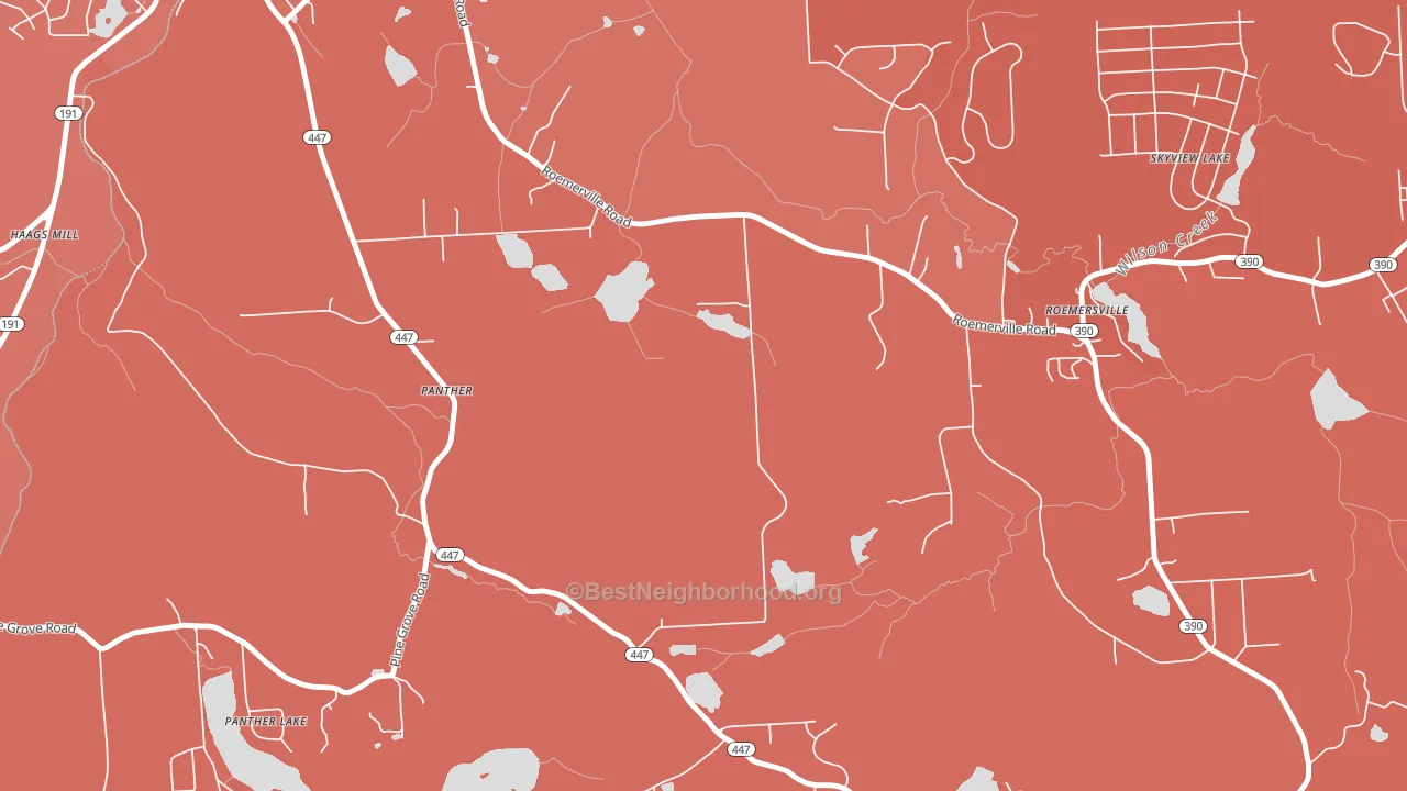 Panther, PA block-group political-lean map