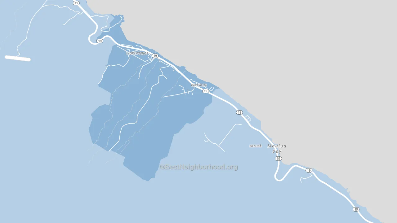 Papaaloa, HI block-group political-lean map