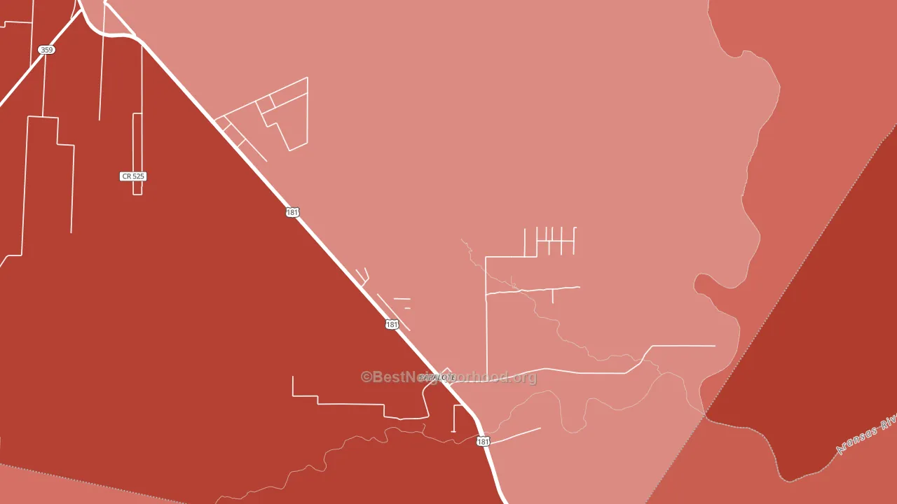 Papalote, TX block-group political-lean map
