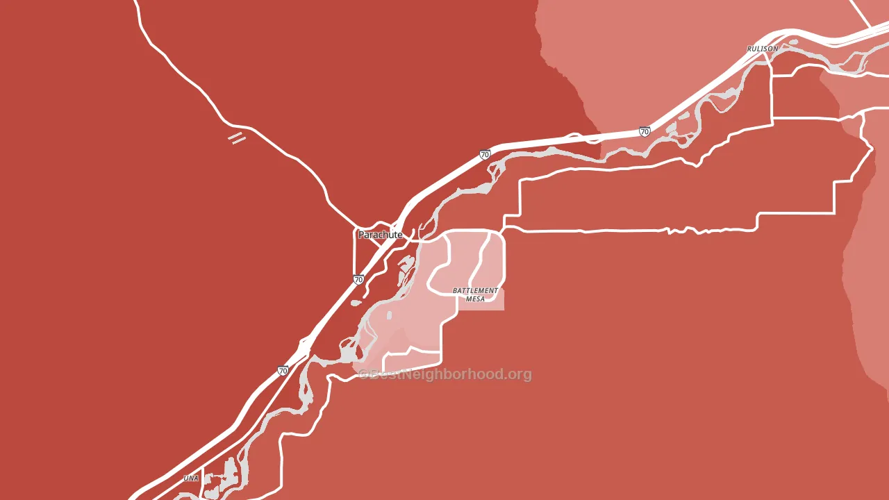 Parachute, CO block-group political-lean map
