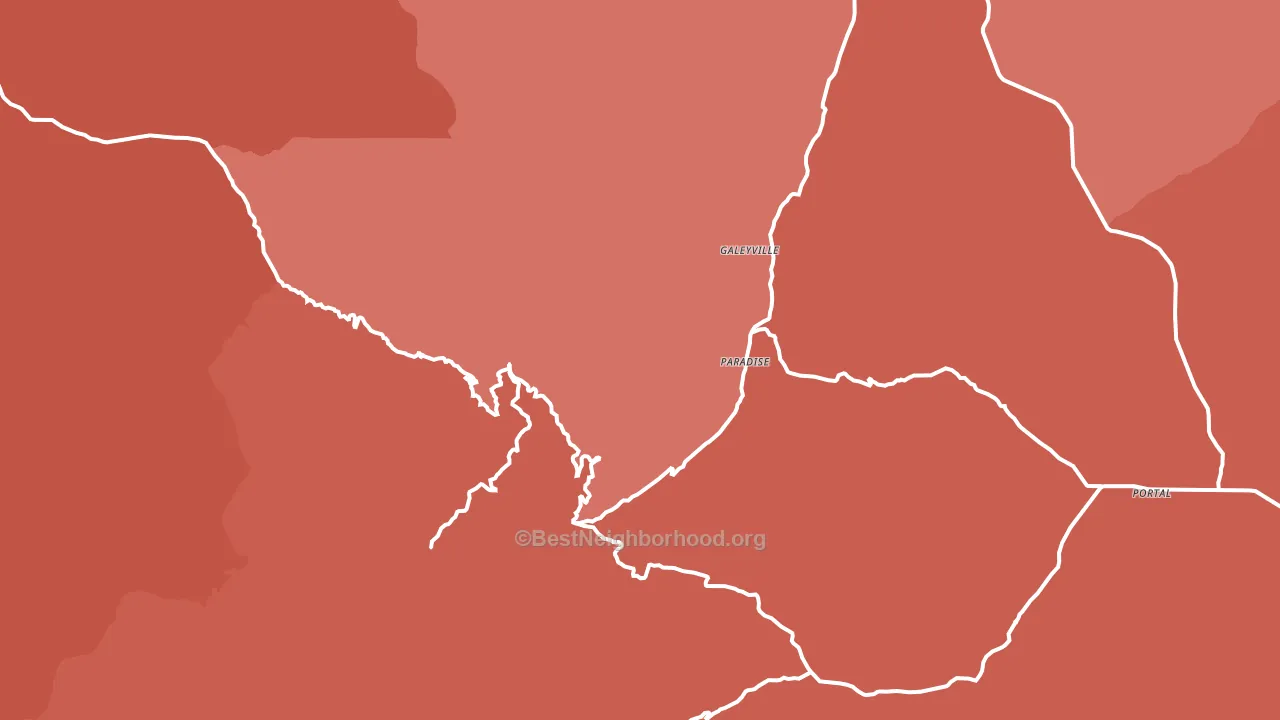 Paradise, AZ block-group political-lean map