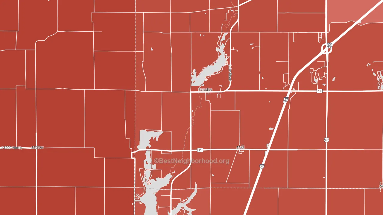Paradise, IL block-group political-lean map