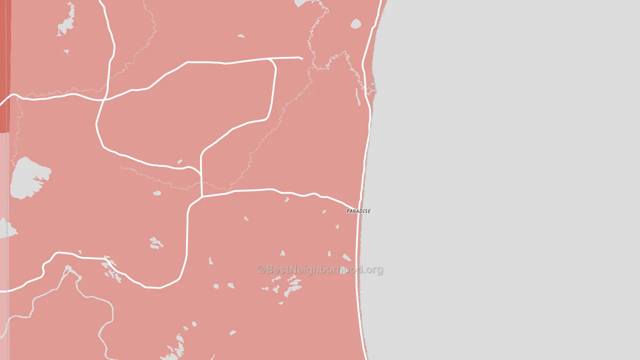Paradise, MI block-group political-lean map