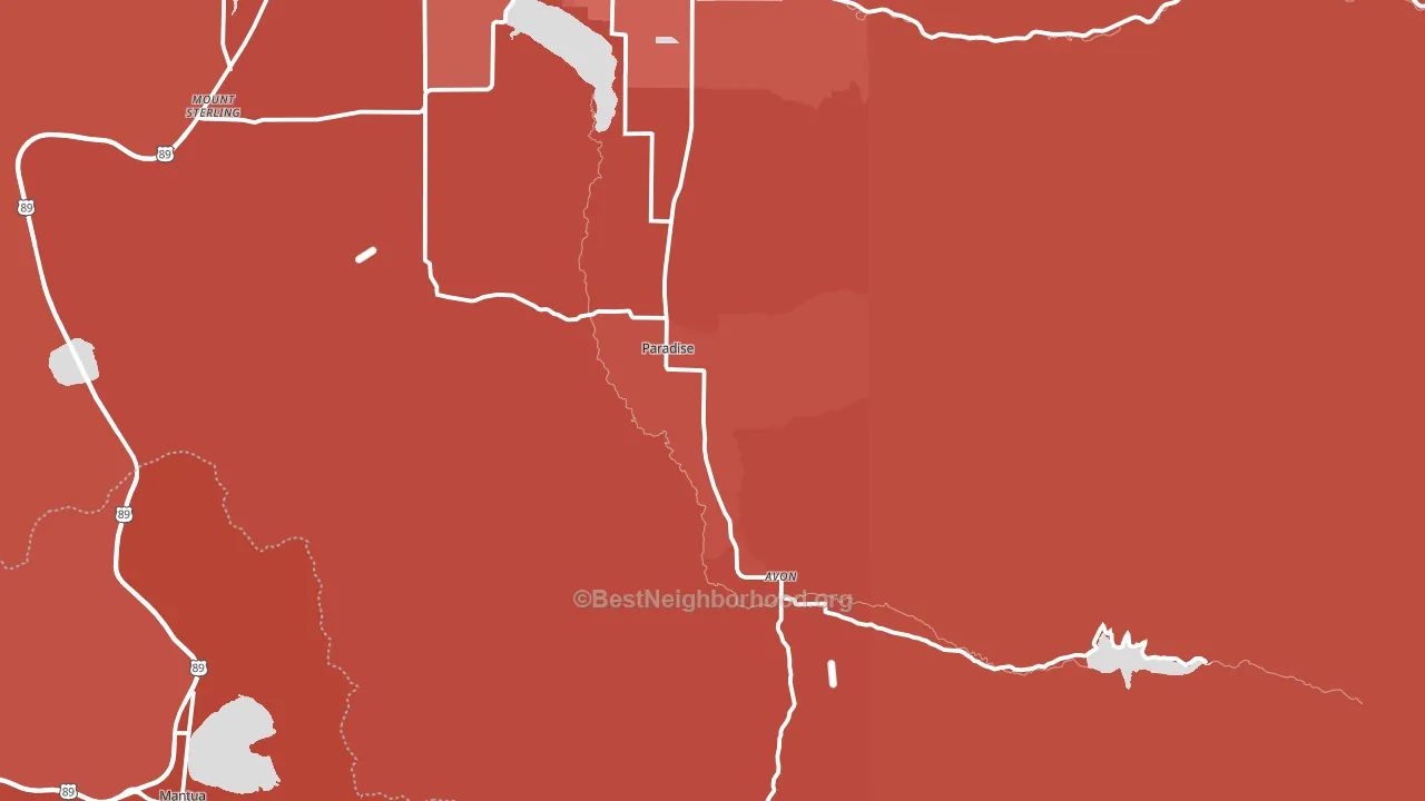 Paradise, UT block-group political-lean map