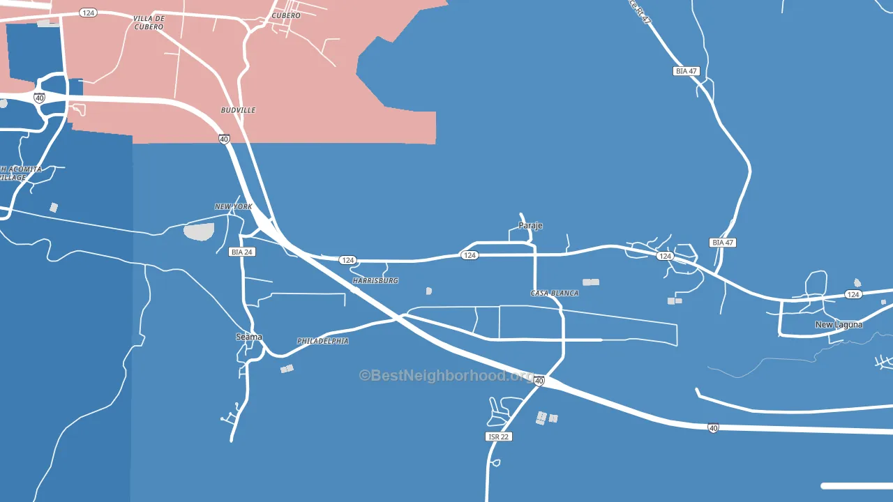 Paraje, NM block-group political-lean map