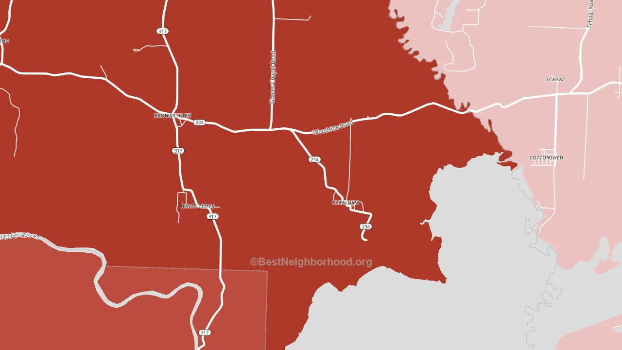Paraloma, AR block-group political-lean map