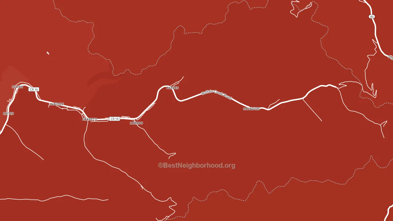 Pardee, WV block-group political-lean map