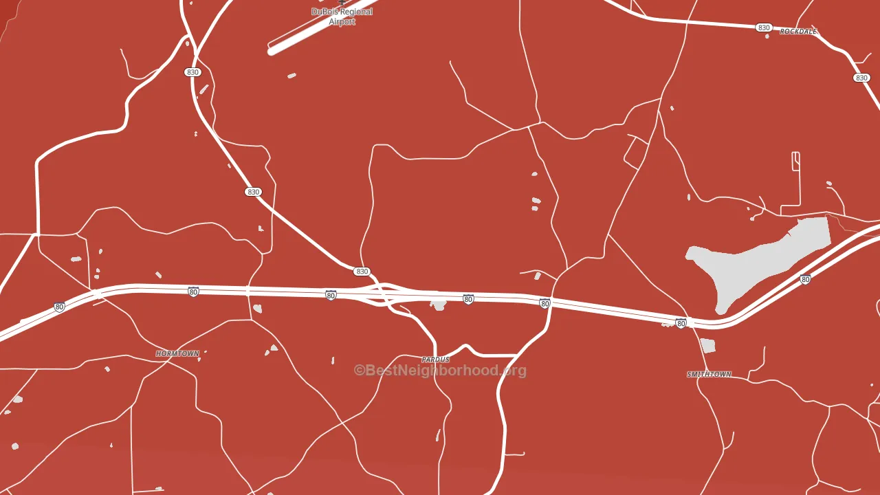 Pardus, PA block-group political-lean map