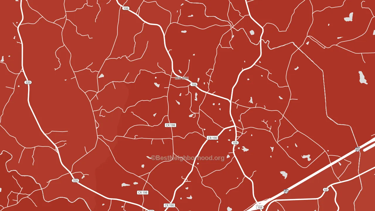 Parhams, GA block-group political-lean map