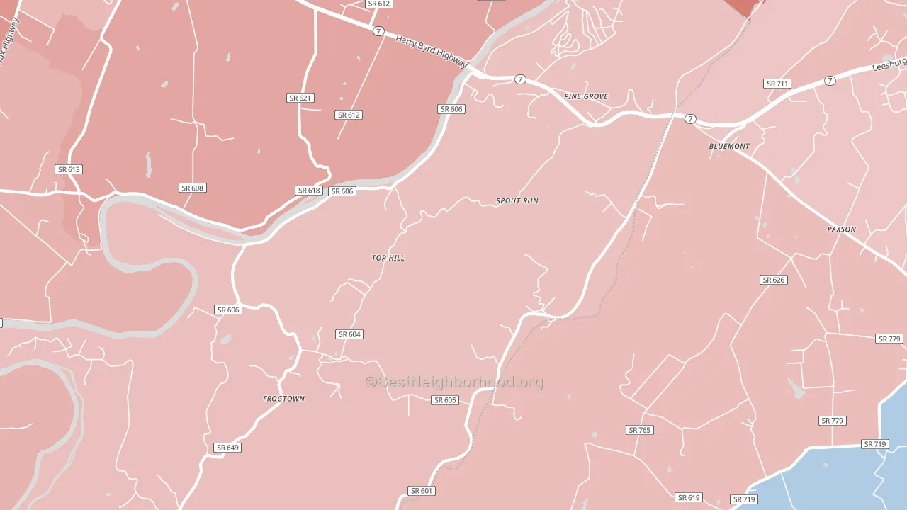 Paris, VA block-group political-lean map