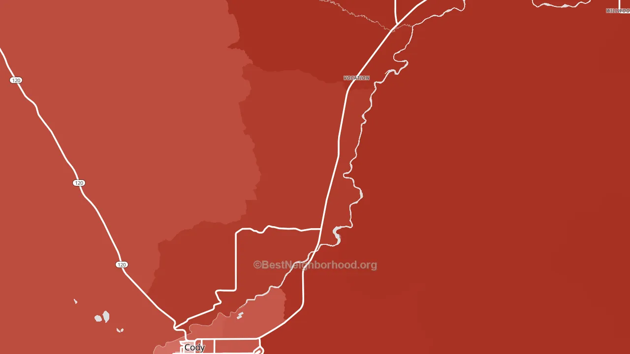 Park County, WY block-group political-lean map