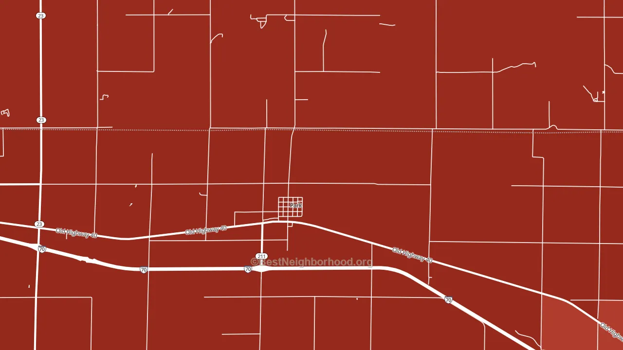 Park, KS block-group political-lean map