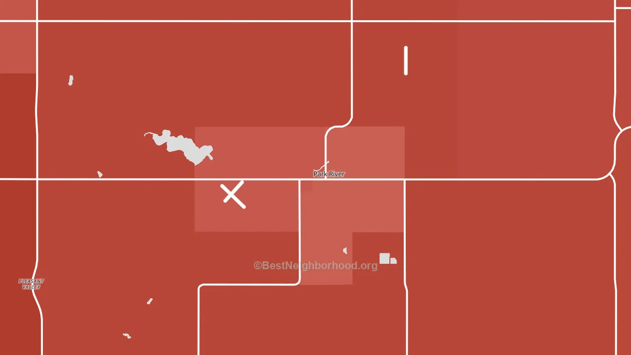 Park River, ND block-group political-lean map