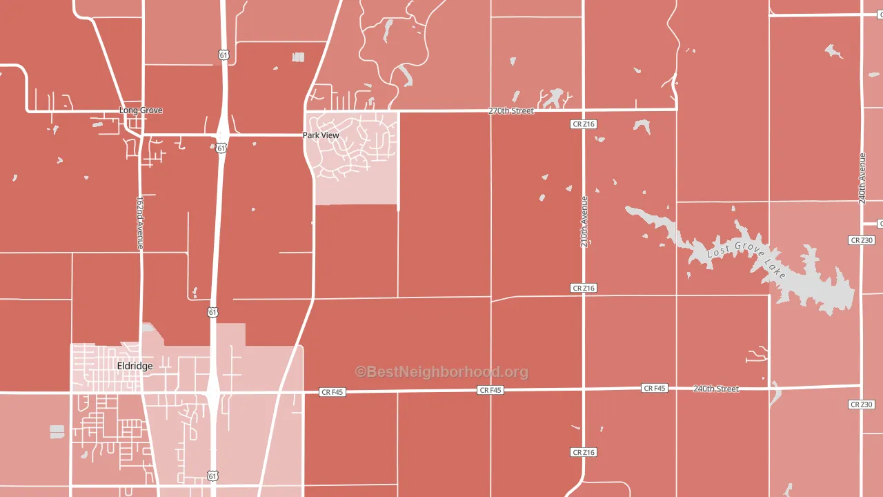 Park View, IA block-group political-lean map