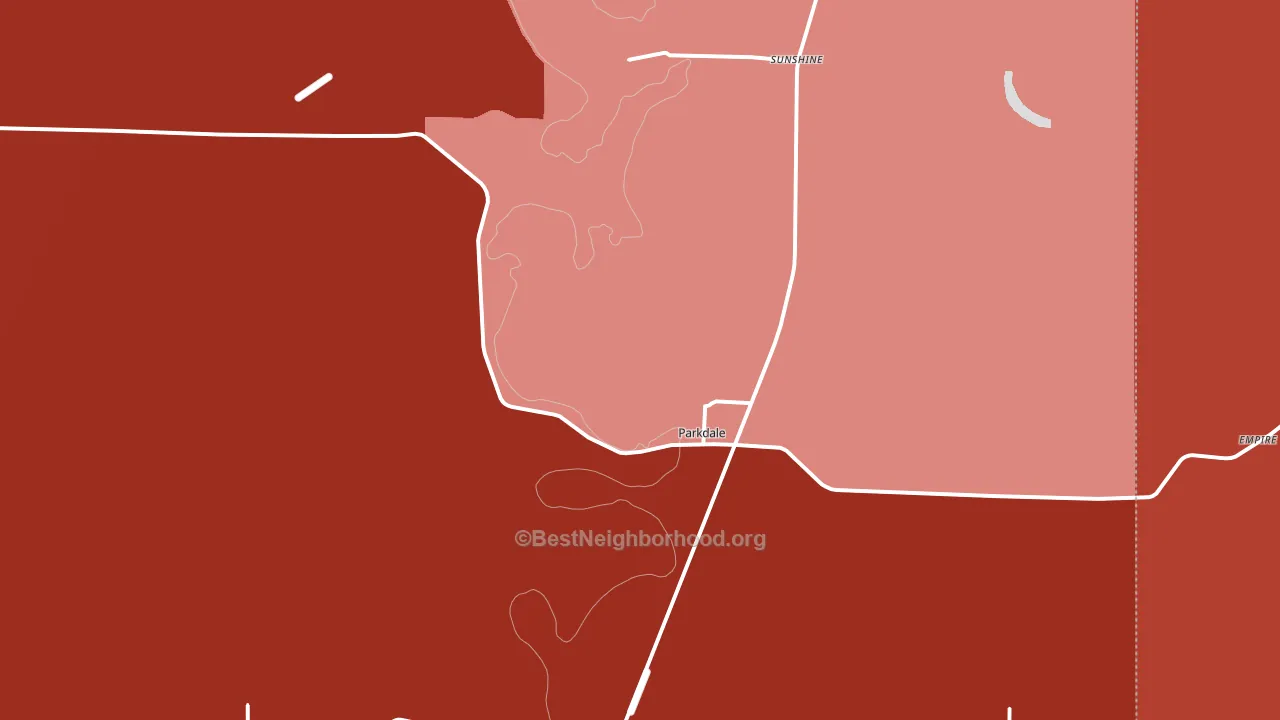 Parkdale, AR block-group political-lean map
