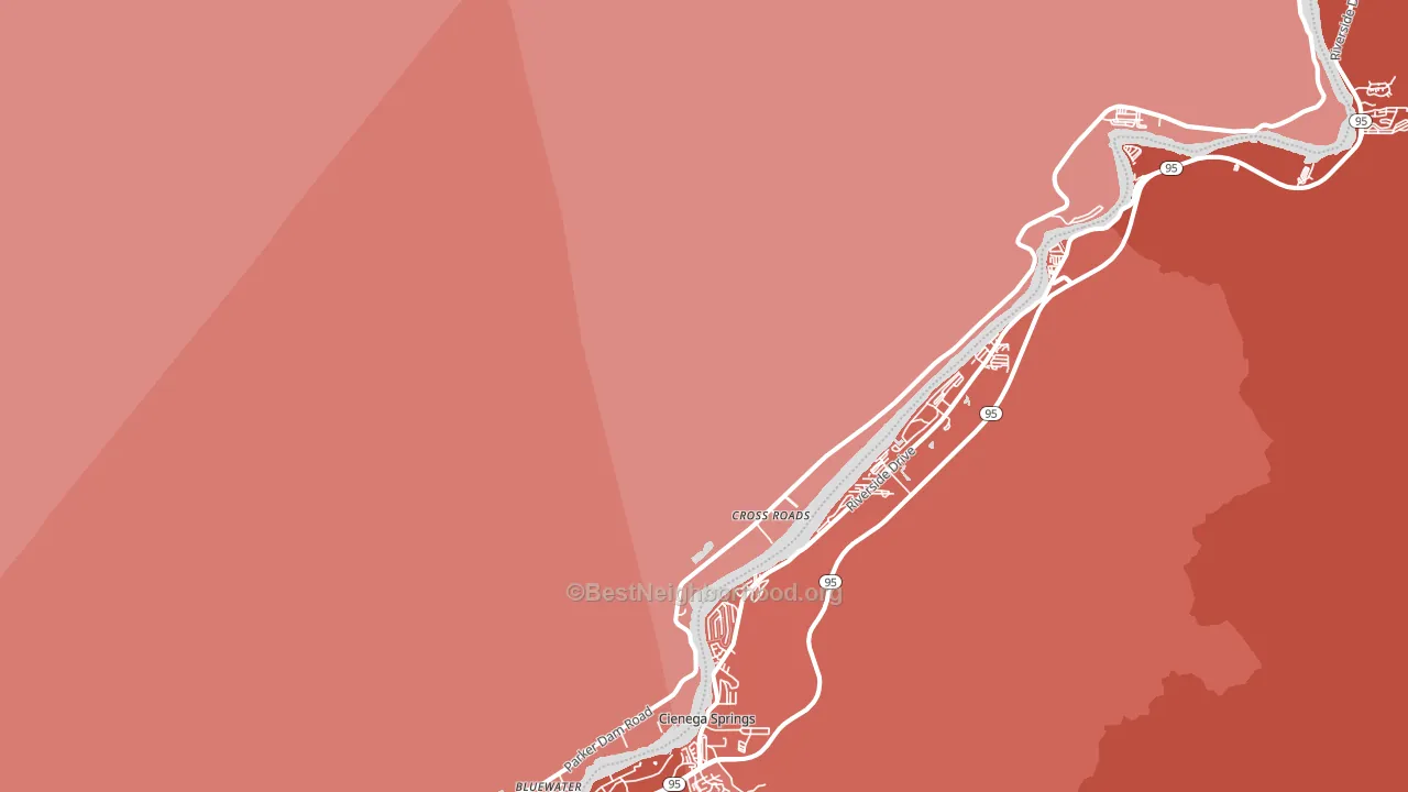 Parker Dam, CA block-group political-lean map