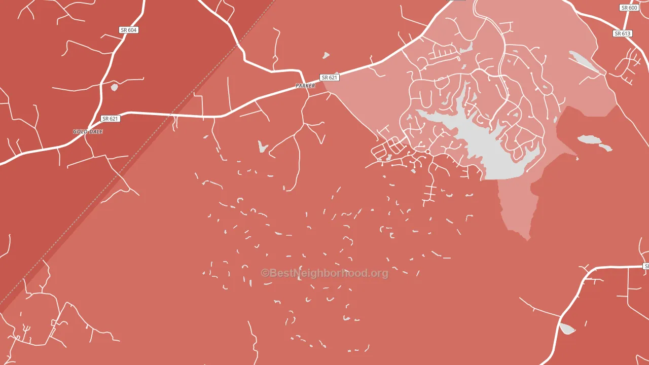 Parker, VA block-group political-lean map