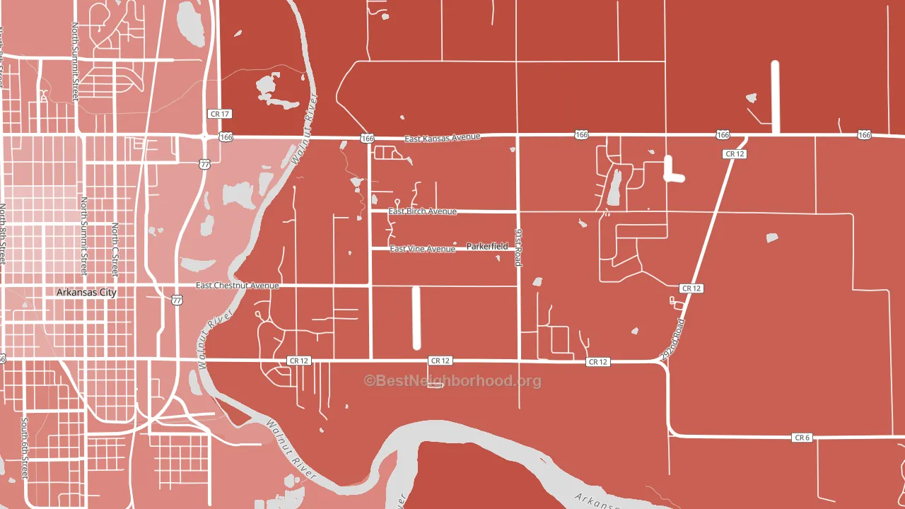 Parkerfield, KS block-group political-lean map