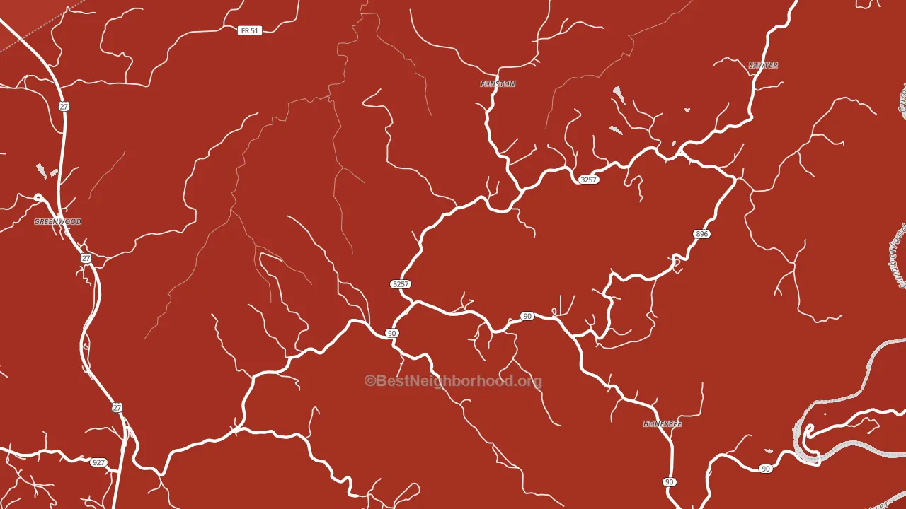 Parkers Lake, KY block-group political-lean map