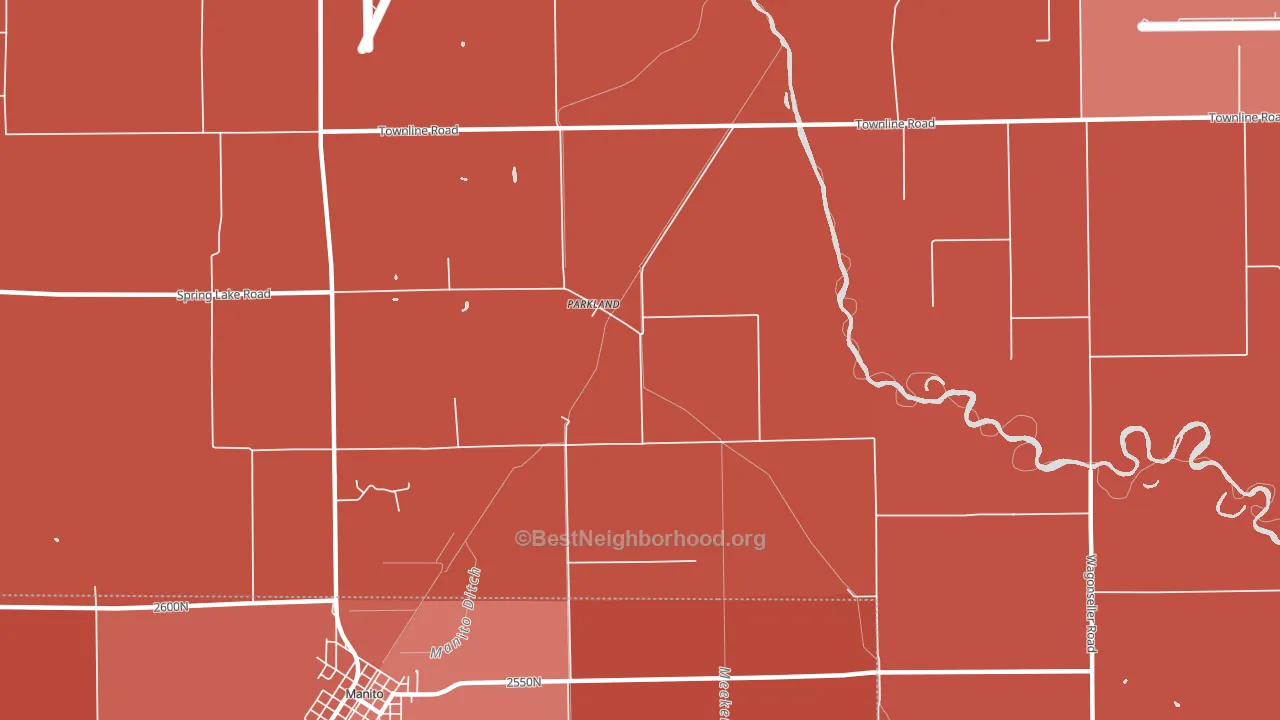 Parkland, IL block-group political-lean map