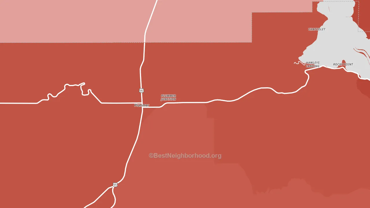 Parkline, ID block-group political-lean map