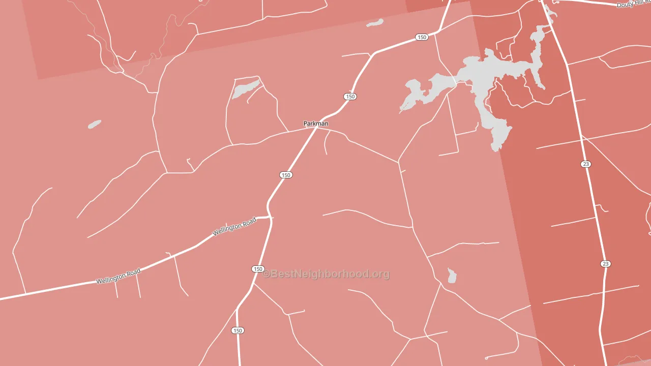 Parkman, ME block-group political-lean map