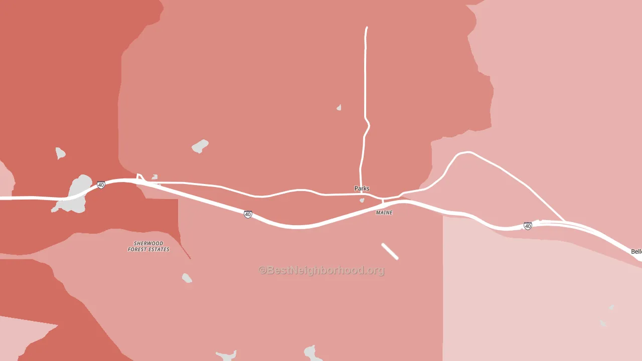 Parks, AZ block-group political-lean map