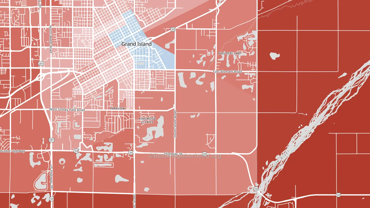 Parkview, NE block-group political-lean map