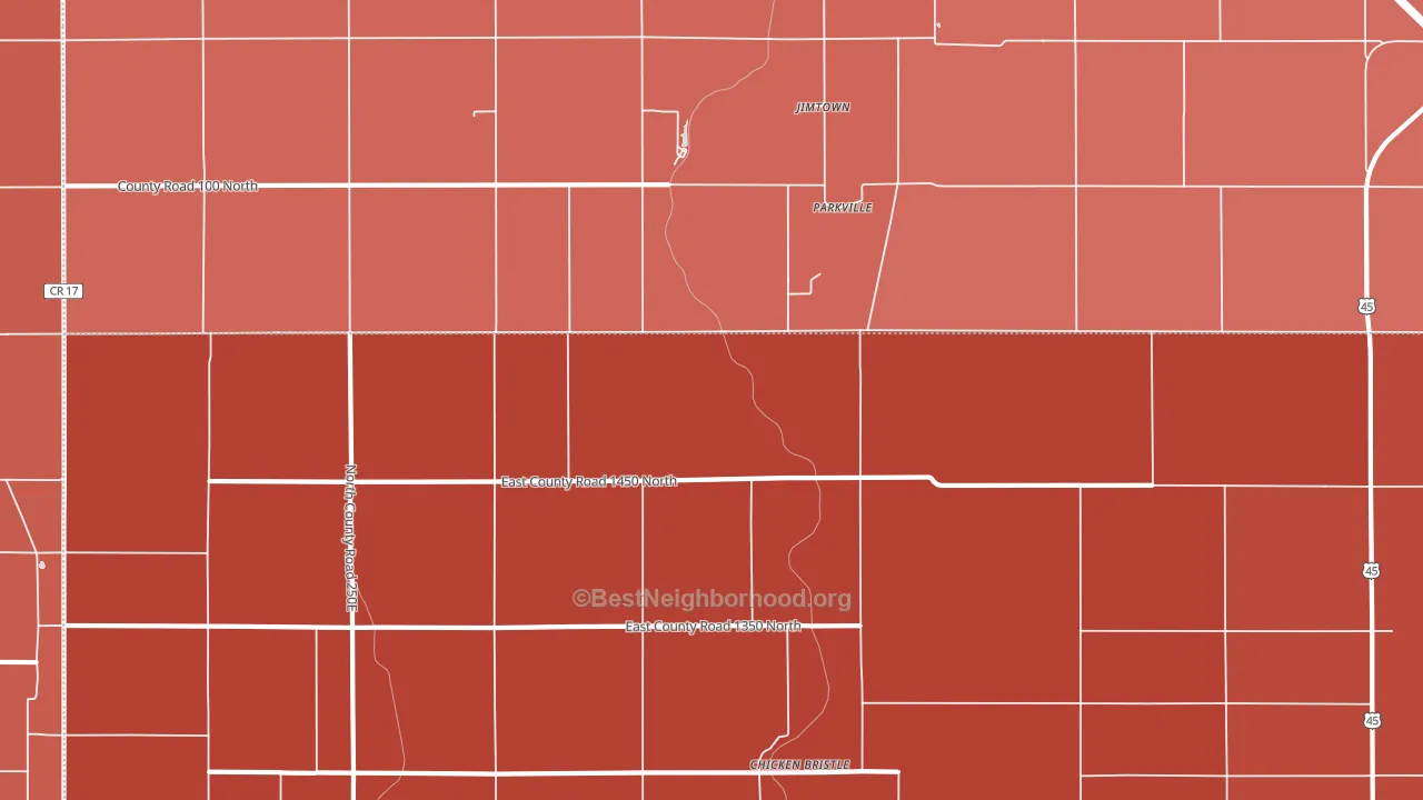 Parkville, IL block-group political-lean map