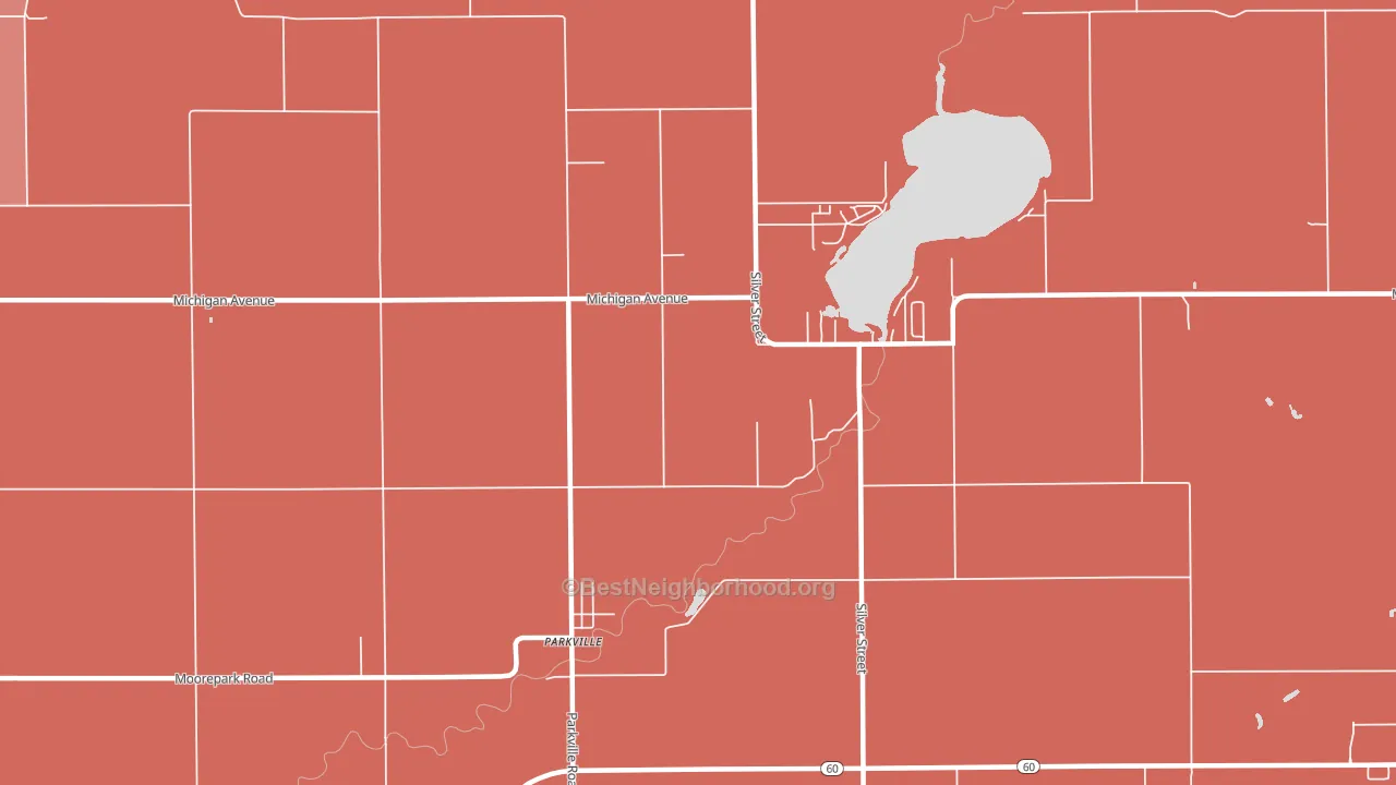 Parkville, MI block-group political-lean map