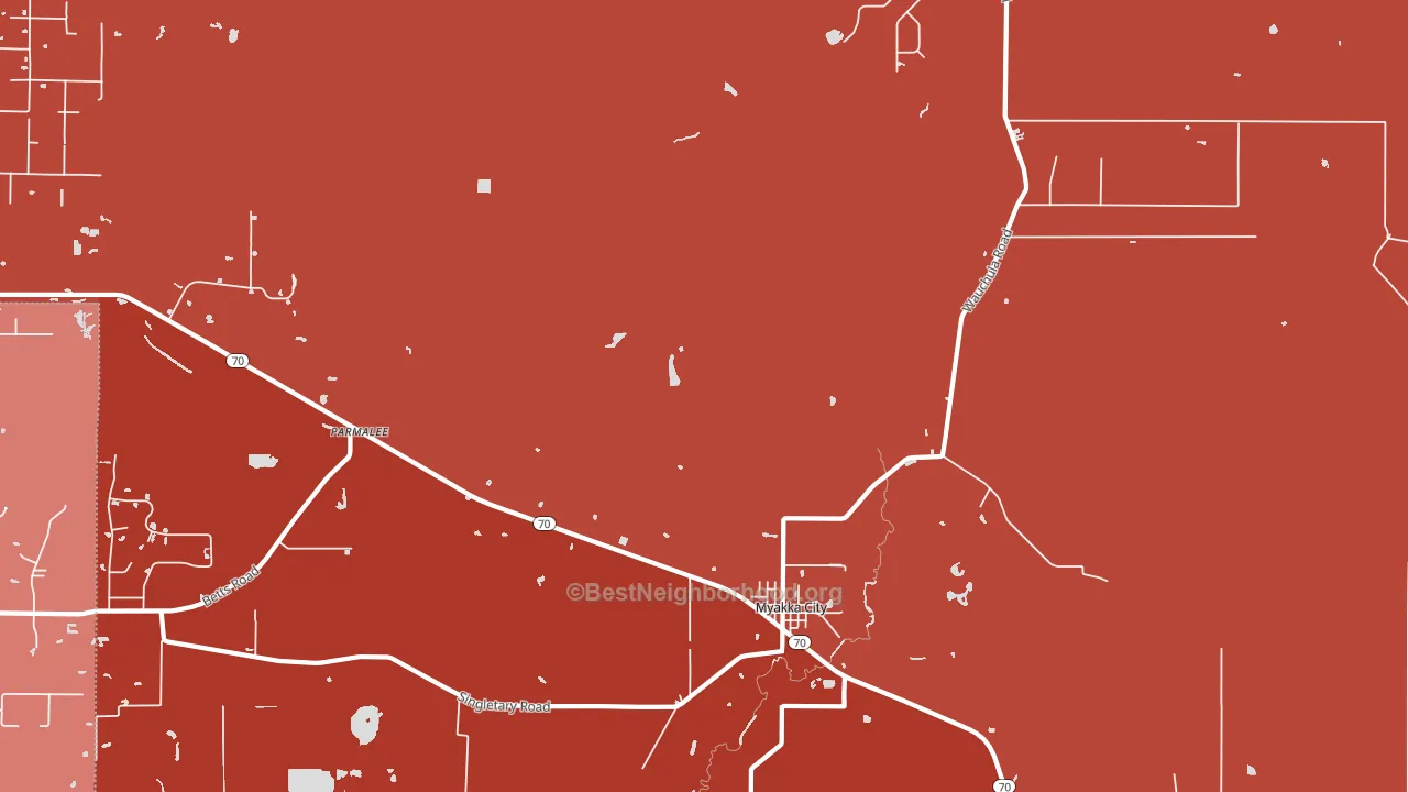 Parmalee, FL block-group political-lean map