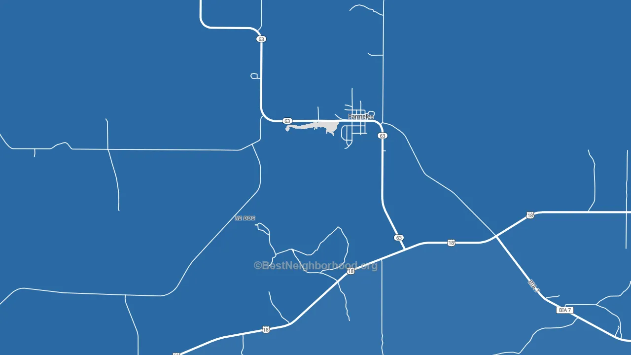 Parmelee, SD block-group political-lean map