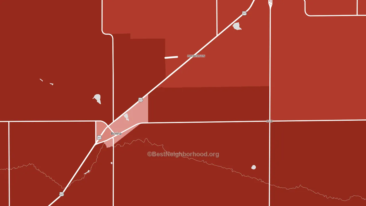 Parmer County, TX block-group political-lean map