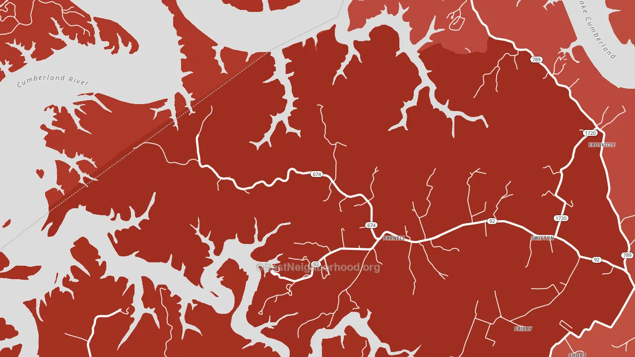 Parnell, KY block-group political-lean map