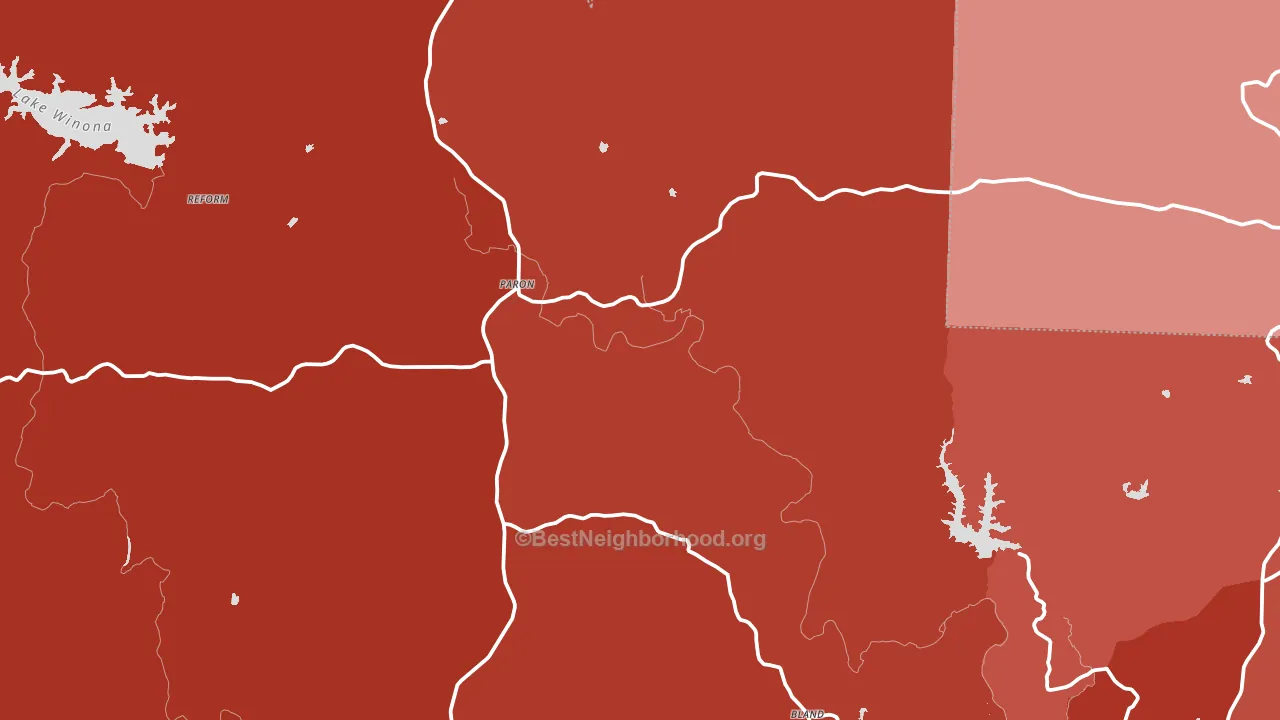 Paron, AR block-group political-lean map