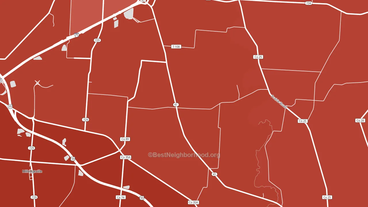 Parrott, OH block-group political-lean map