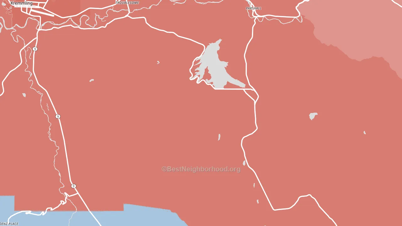 Parshall, CO block-group political-lean map