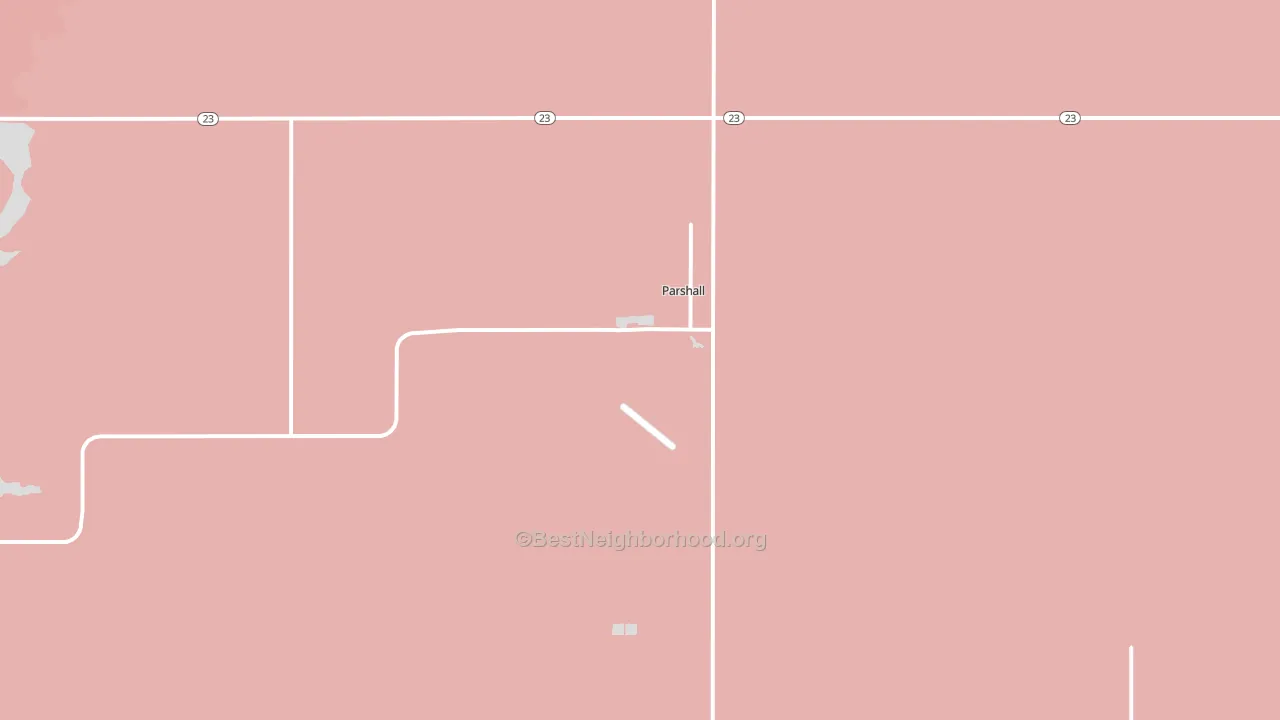 Parshall, ND block-group political-lean map